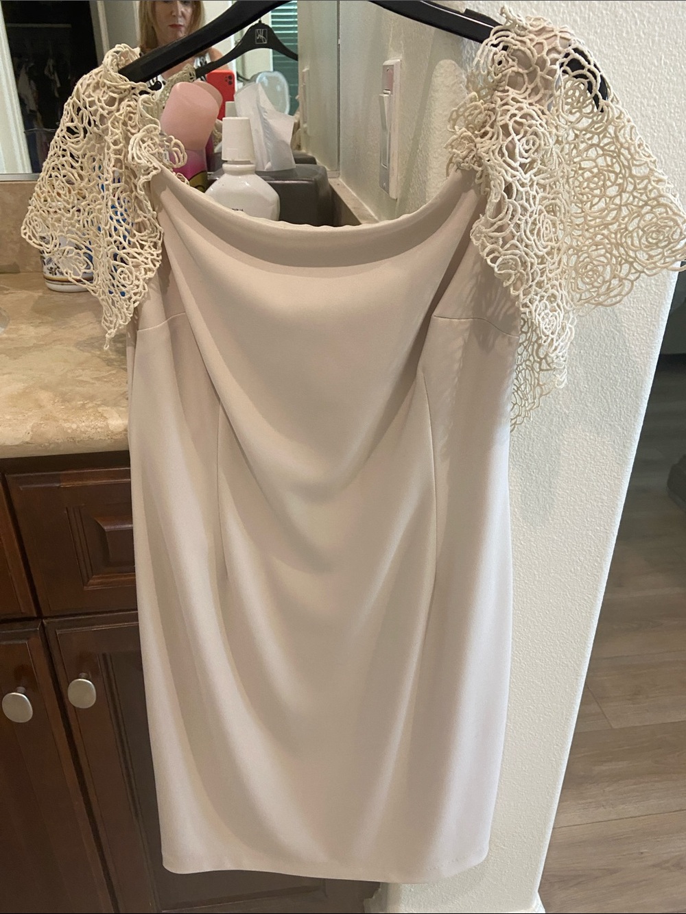 Joseph Ribkoff Cream Sheen Dress